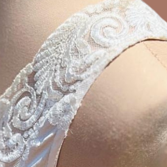 Rare Silk Slip Dress Pink Lace Maxi Vintage Bias Cut UK Made Designer Medium - Picture 9 of 11